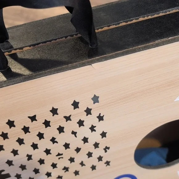 Travel Cornhole Game Set with Blue and Red Bean Bags - Picture 14 of 15